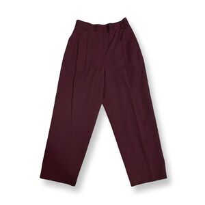 Vintage Harve Benard Burgundy Wool Trousers | Office Classic | Size 10
